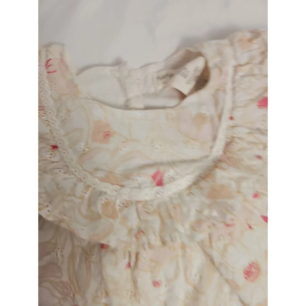 Happily Grey Kids Baby Girl 2-Piece Floral Eyelet Outfit 6-9 Months